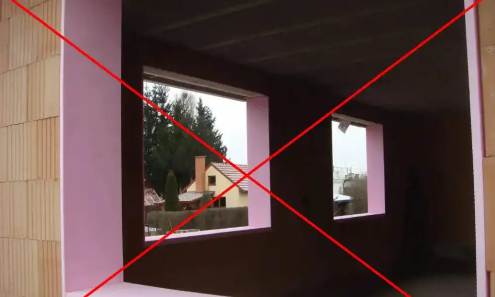Nesprávne pripravený stavebný otvor – príklad 1